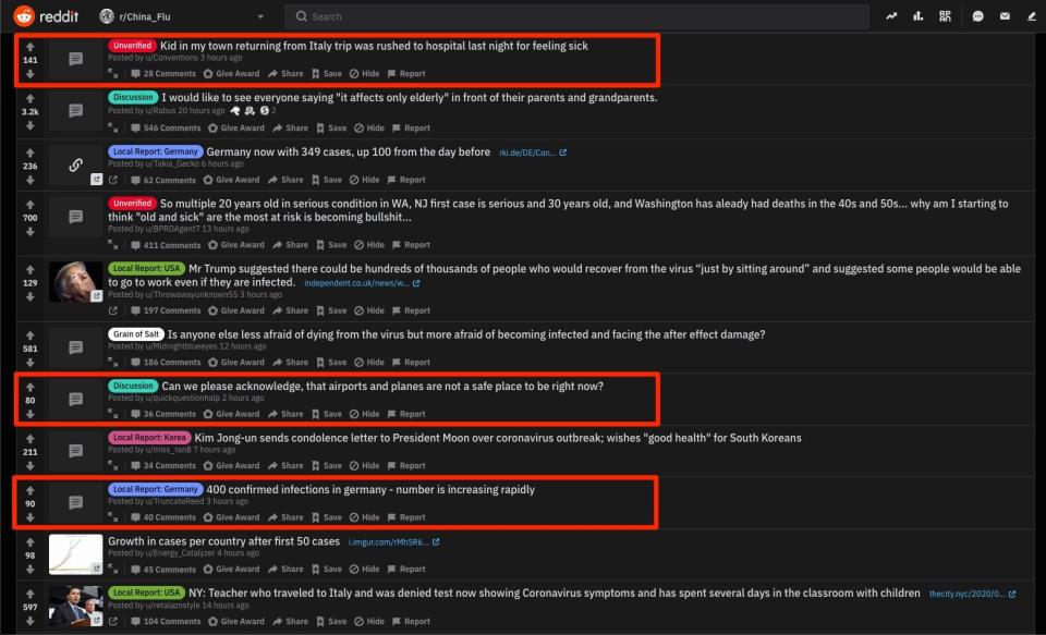 reddit coronavirus
