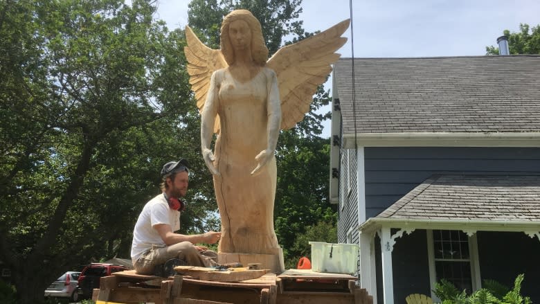 Angel of Montague rises from the ash tree