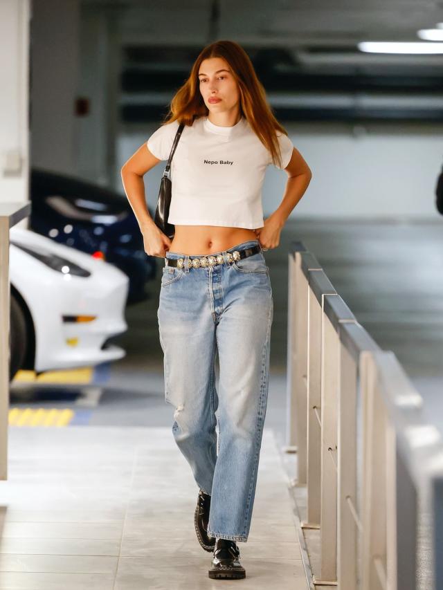Hailey Bieber Has Made the Switch to Low-Rise Pants
