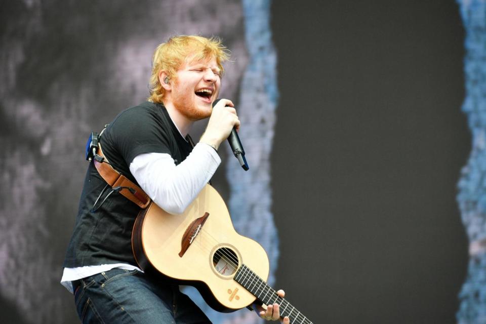 Ed Sheeran was one of the stars of the first day of the festival (PA)