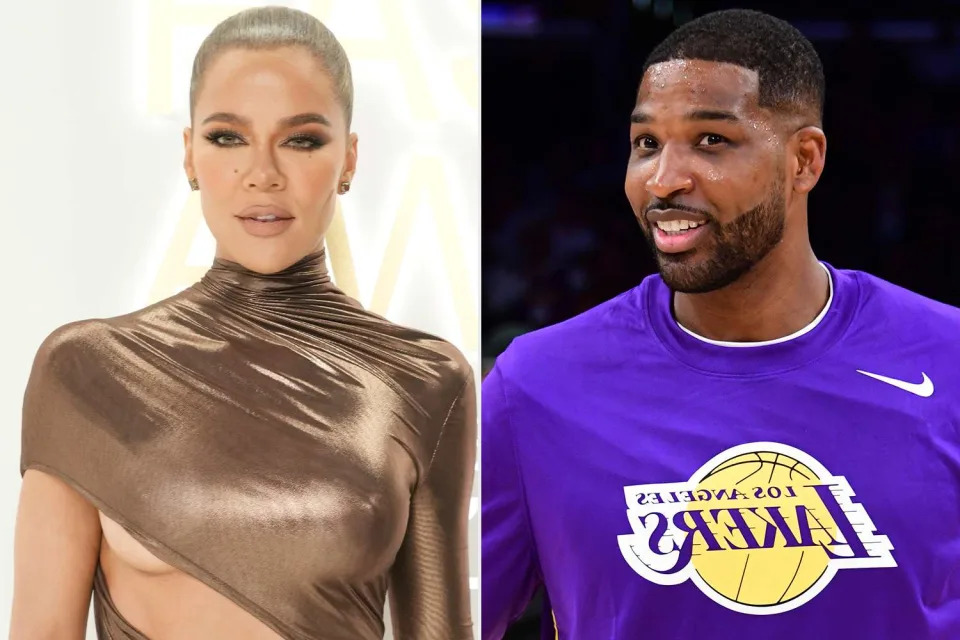 <p>Adam Pantozzi/NBAE via Getty Images;Kevin Mazur/WireImage</p> Khloé Kardashian and Tristan Thompson