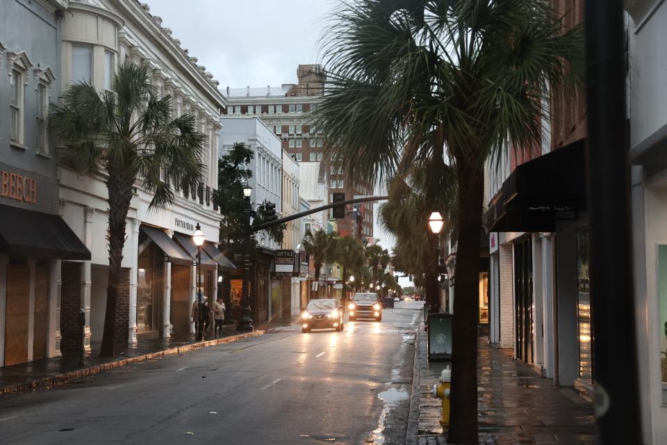 Charleston’s normally bustling historic district sits empty on Friday morning (Getty Images)