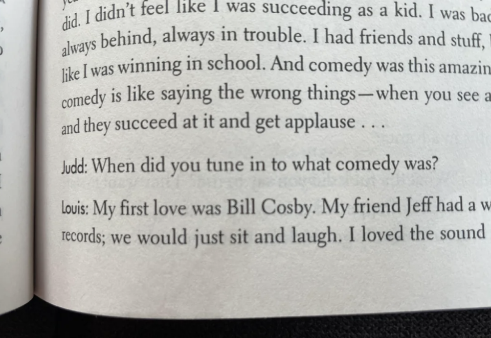 screenshot of a page from Judd Apatow's book