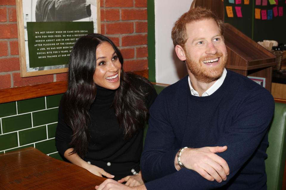 Meghan and Harry are expecting their first child in a few months. [Photo: Getty]