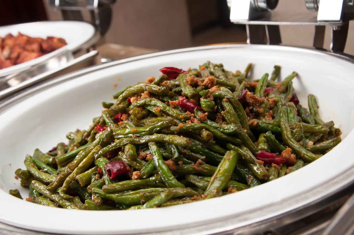 Chinese cuisine-Dry-Fried Green Beans with Minced Pork and Preserved Vegetables