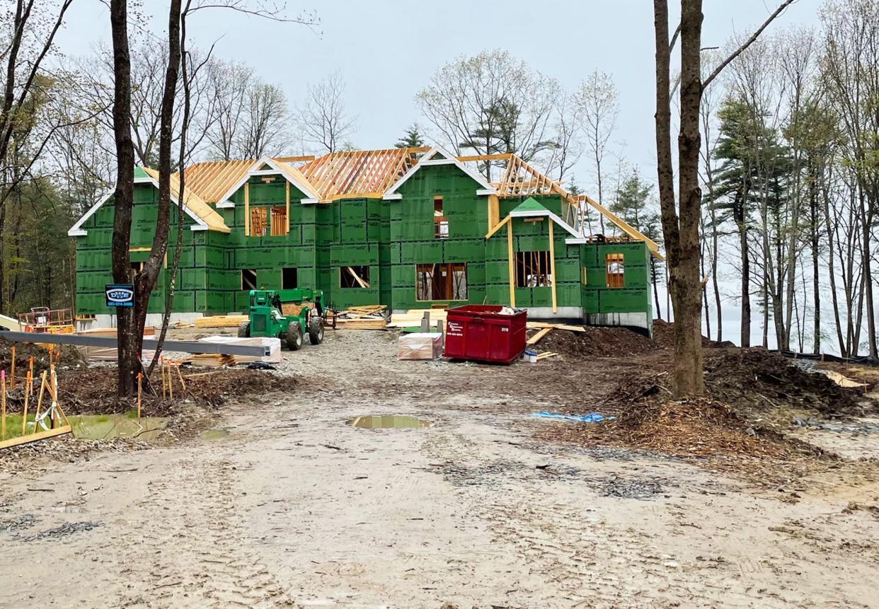 A waterfront home overlooking the Piscataqua River is being built as part of a new neighborhood called Shackford Point Estates in Newington, as seen Wednesday, May 8, 2024. It sold for $5.25 million in April, setting a record in town.