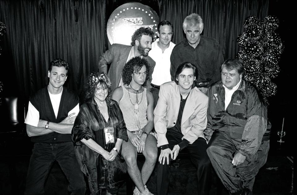 <p>Recognize any of these famous faces? In 1992, Anderson joined fellow comedians Yakov Smirnoff, Jeff Altman, Tim Thomerson Bob Saget, Mitzi Shore, Pauly Shore and Jim Carrey to celebrate famed comedy club The Comedy Store's 20th birthday. The Los Angeles venue is known for being a hot spot for young comics. </p> <p>On Jan. 20, friend and fellow comedian Pauly Shore <a href="https://twitter.com/PaulyShore/status/1484298060129714176" rel="nofollow noopener" target="_blank" data-ylk="slk:tweeted;elm:context_link;itc:0;sec:content-canvas" class="link ">tweeted</a> that he had been to visit Anderson, who was in the hospital with complications from blood cancer. He wrote, "Attention comedians and @TheComedyStore alumni's I say this with a heavy heart just left the hospital in Las Vegas where Louie Anderson his sisters and close friend were kind enough to let me say my goodbyes he's still with us but keep him in your prayers." </p>