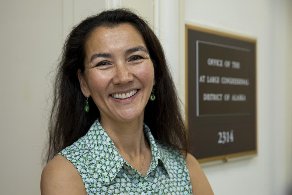 FILE -Rep.-elect Mary Peltola, D-Alaska, poses for a portrait on Capitol Hill in Washington on Monday, Sept. 12, 2022. Alaska’s races will unfold in the overhauled ranked-choice system. The system had its inaugural election this summer when Democrat Mary Peltola made history by becoming the first Alaska Native to serve in the House and the first woman to win Alaska's sole congressional seat. (AP Photo/Amanda Andrade-Rhoades)