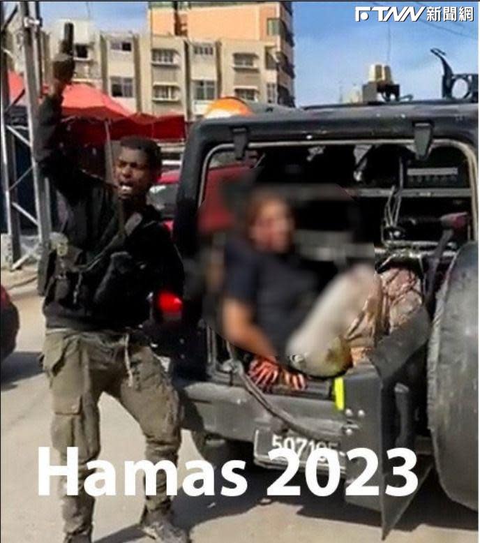 以色列官方在社群平台PO出驚悚照片，喊話：「哈瑪斯不是自由戰士，他們是恐怖份子。」（圖／@Israel 推特）