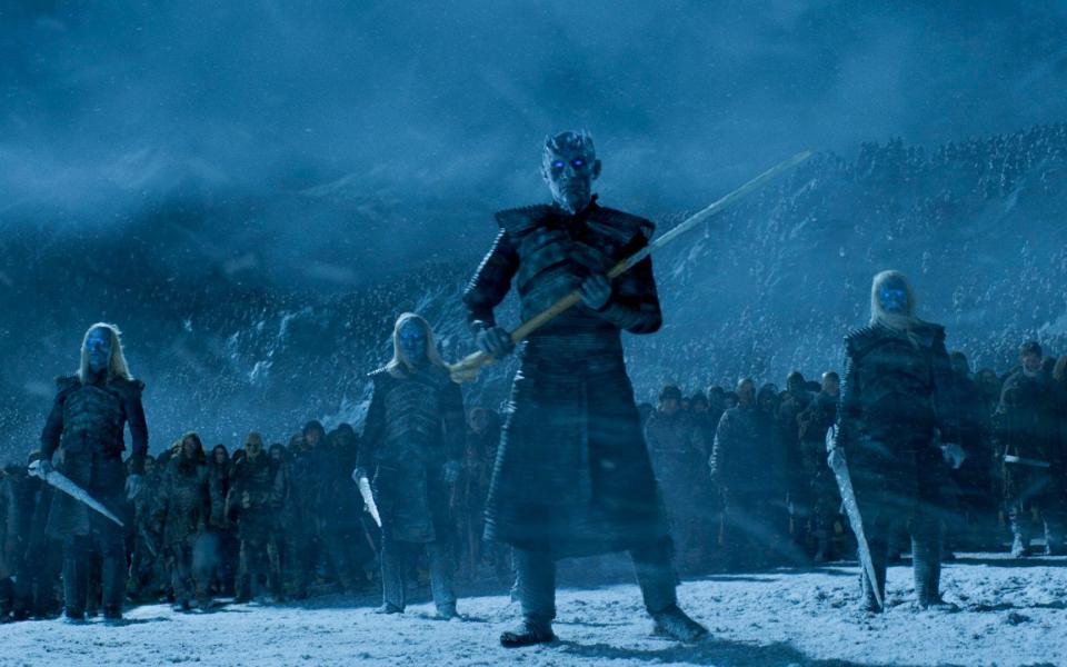 The Night King with his White Walkers - Credit: HBO