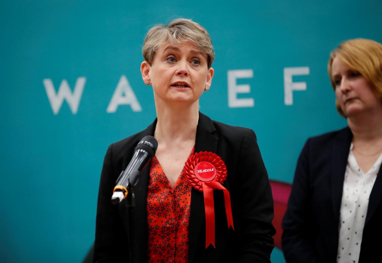 Labour's Yvette Cooper speaks retaining her seat: REUTERS
