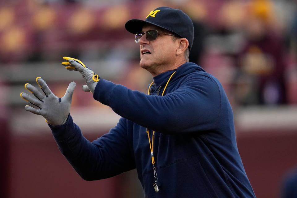 Michigan head coach Jim Harbaugh has accepted a three-game suspension from the Big Ten for sign-stealing.