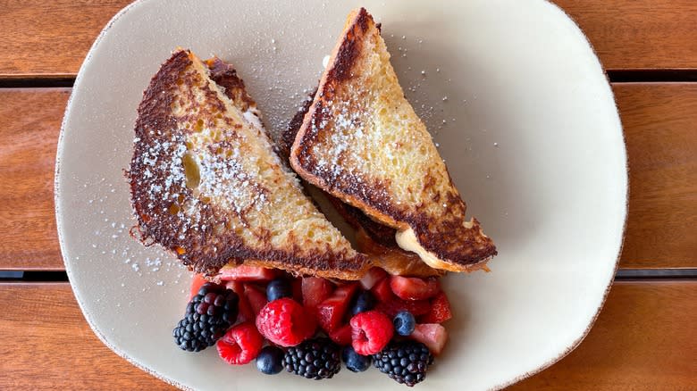 Stuffed French toast with fresh berries