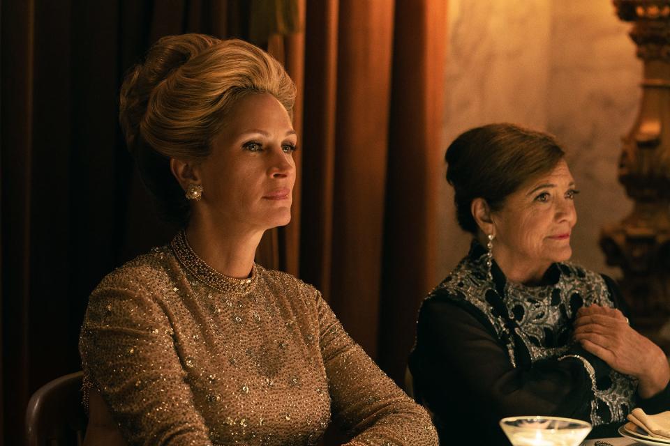 Julia Roberts as Martha Mitchell in Starz's Watergate drama, "Gaslit."