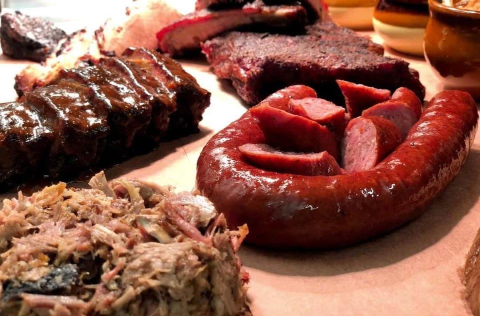 Pulled pork, sausage and ribs are hot items at Haywood Smokehouse in Dillsboro, Franklin and Waynesville.