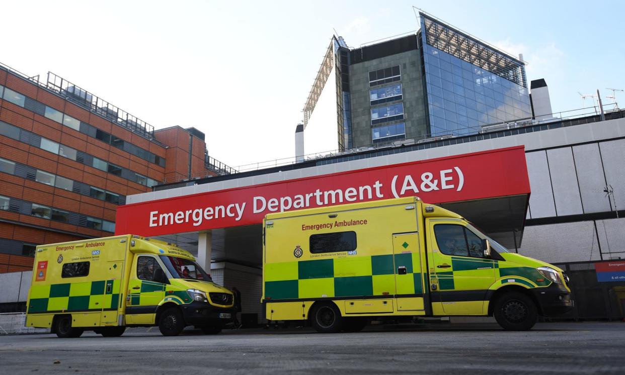<span>About 20% – or 96,000 – of those who made their own way to A&E in England were aged 65 or older.</span><span>Photograph: Victoria Jones/PA</span>
