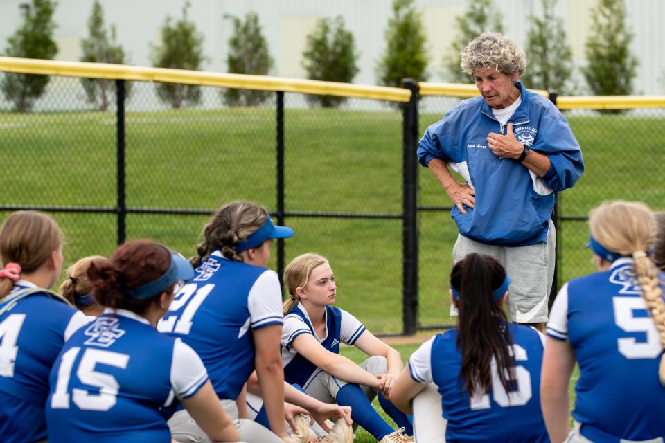 File- Coach Sandy Hart led Conwell-Egan to a historic victory Monday. Conwell-Egan will play District 7 champion Neshanook in Friday’s championship game at Penn State University. Neshanook defeated Laurel 13-6 in the semifinals.