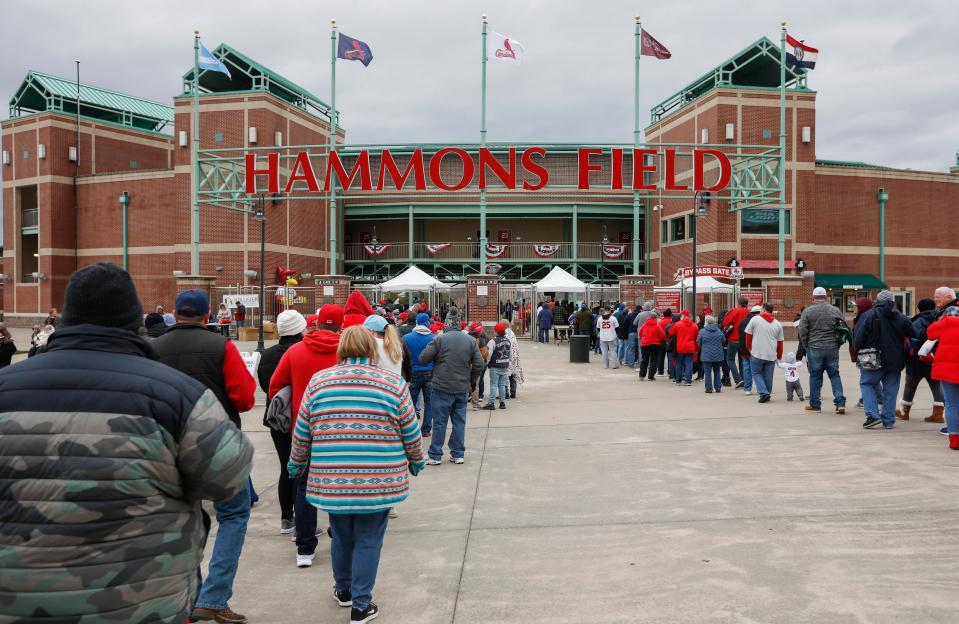 Scenes from the Springfield Cardinals opening day at Hammons Field on Friday, April 8, 2022.