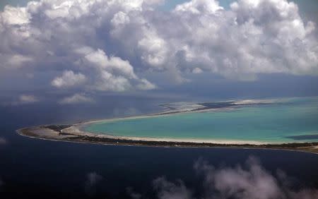 North and South Tarawa are seen from the air in the central Pacific Island nation of Kiribati May 23, 2013. REUTERS/David Gray