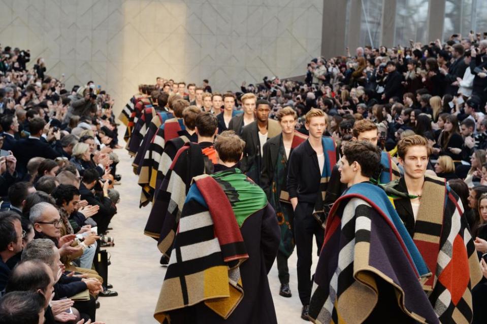 Burberry Prorsum autumn/winter 2014 show in London.