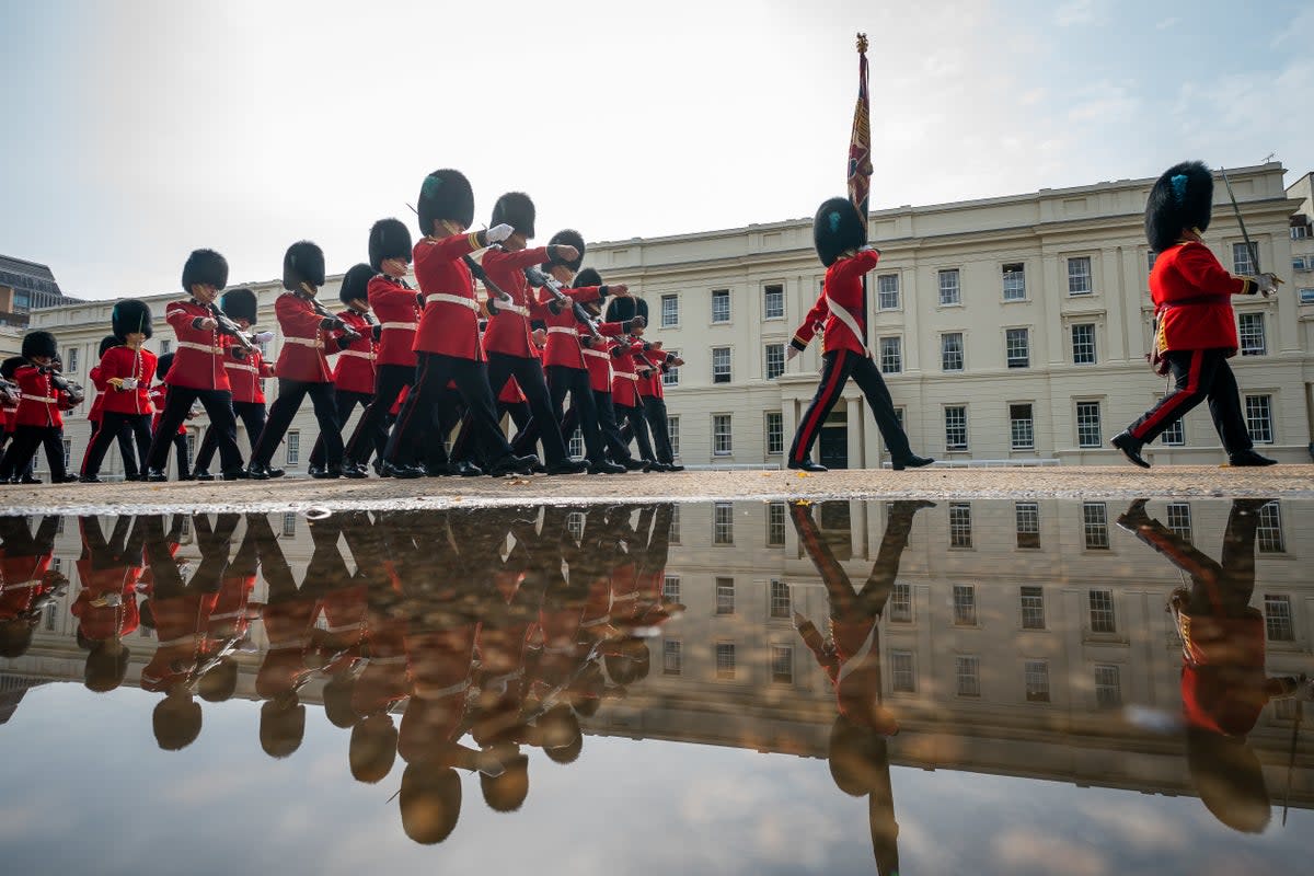 Number 12 Company Irish Guards at Wellington Barracks, central London (Aaron Chown/PA) (PA Wire)