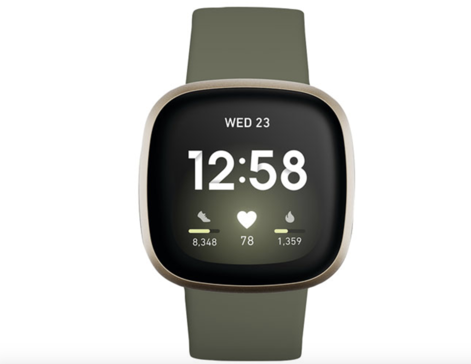 Fitbit Versa 3 Smartwatch with Voice Assistant, GPS & 24/7 HR - Olive Green - Exclusive Retail Partner
