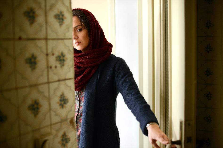 This image released by Cohen Media Group/Amazon Studios shows Taraneh Alidoosti in a scene from, "The Salesman." (Habib Majidi/Cohen Media Group/Amazon Studios via AP)