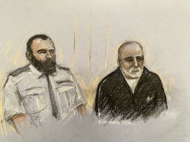 Sketch of Piran Ditta Khan at court