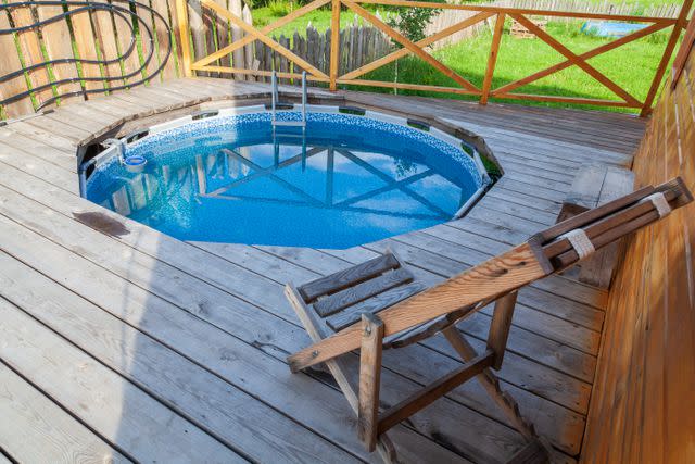 wooden deck ideas for above ground pool