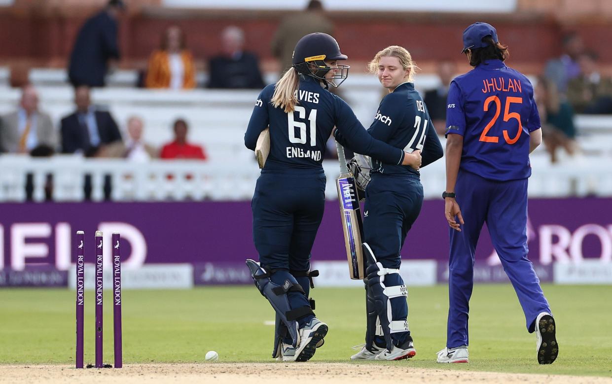 Charlie Dean walks away after being Mankaded on Saturday at Lord's - GETTY IMAGES