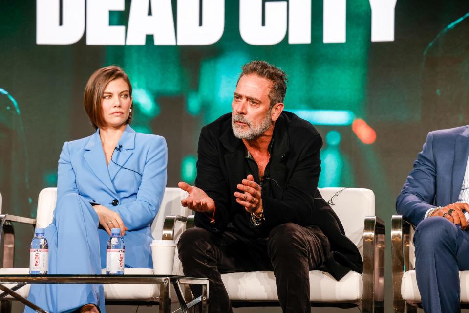 Lauren Cohan and Jeffrey Dean Morgan at the 2023 TCAs for TWD Dead City