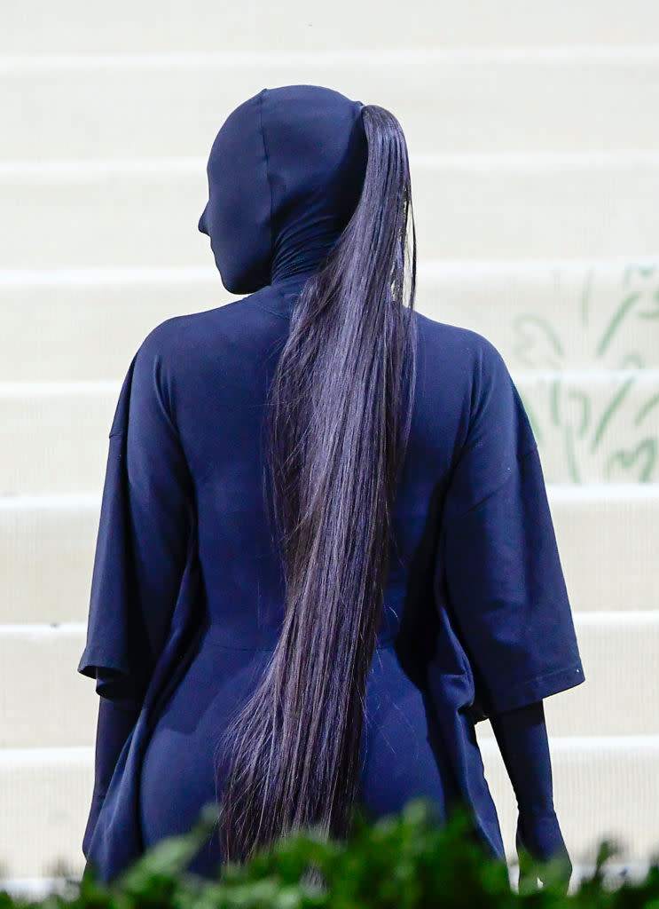 Kim Kardashian arrives to the 2021 Met Gala on September 13, 2021. (Getty Images)