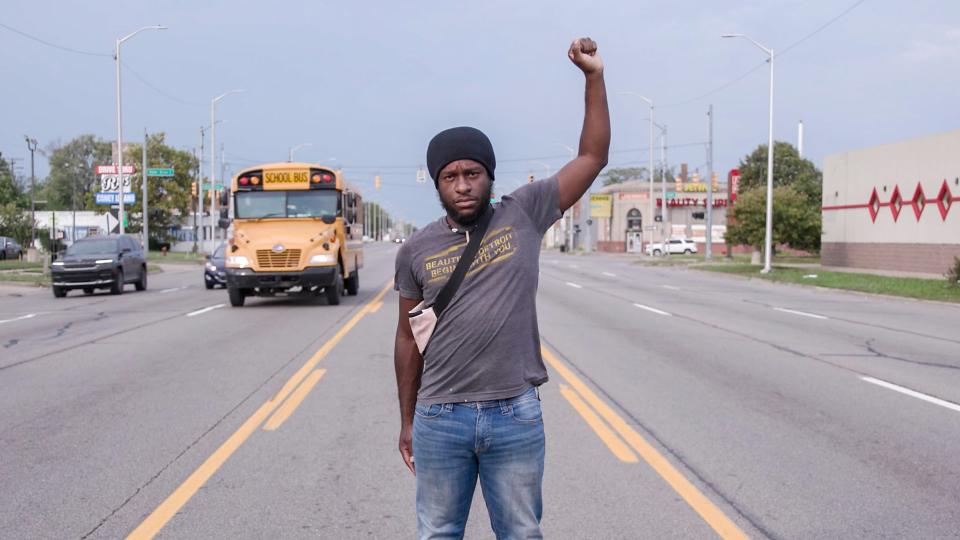 Tristan Taylor from the group Detroit Will Breathe is featured in the new documentary about the actions of police in 2020 during protests against the murder of George Floyd.
