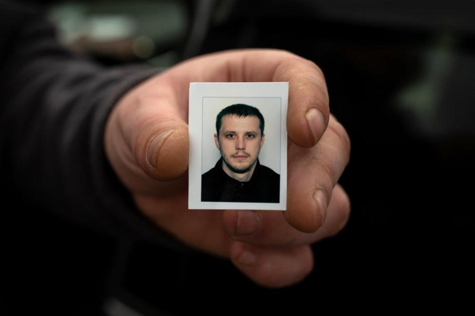 The passport picture Serhiy carried while he searched for his brother