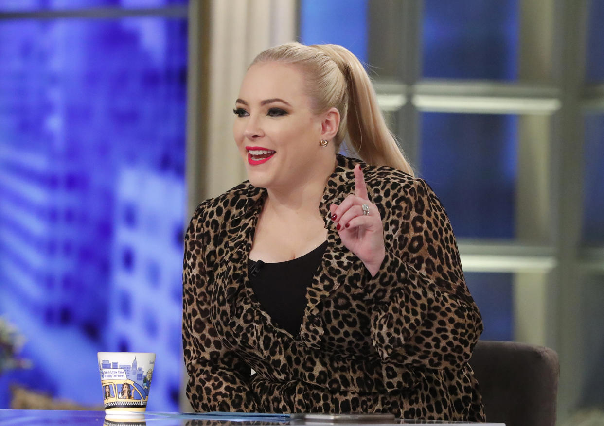 Meghan McCain stood up for Marchesa's Georgina Chapman, the ex-wife of Harvey Weinstein. (Photo: Lou Rocco/ABC via Getty Images) 