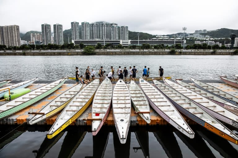 A team of visually impaired rowers in Hong Kong are building community through dragon boat racing (ISAAC LAWRENCE)