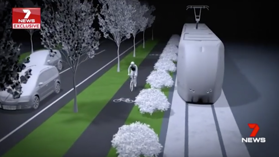 The proposed bike lanes will be similar to those in Copenhagen. Source: 7 News