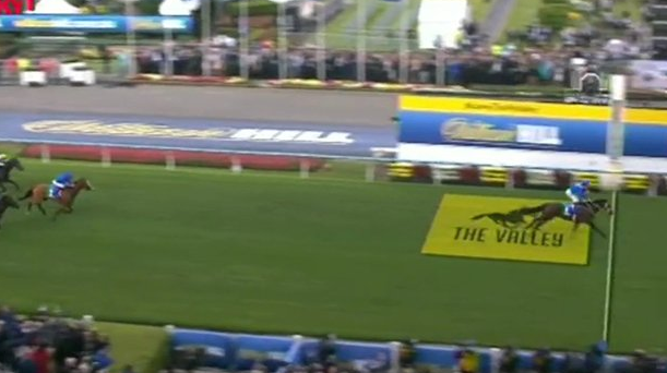 Winx races away. Pic: Channel 7