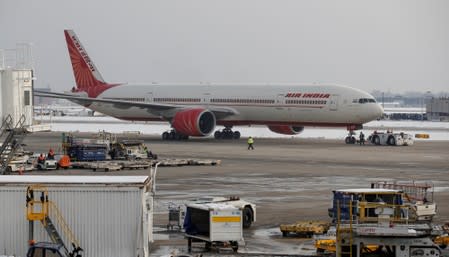 FILE PHOTO: An Air India Boeing 777 plane is seen at O'Hare International Airport in Chicago