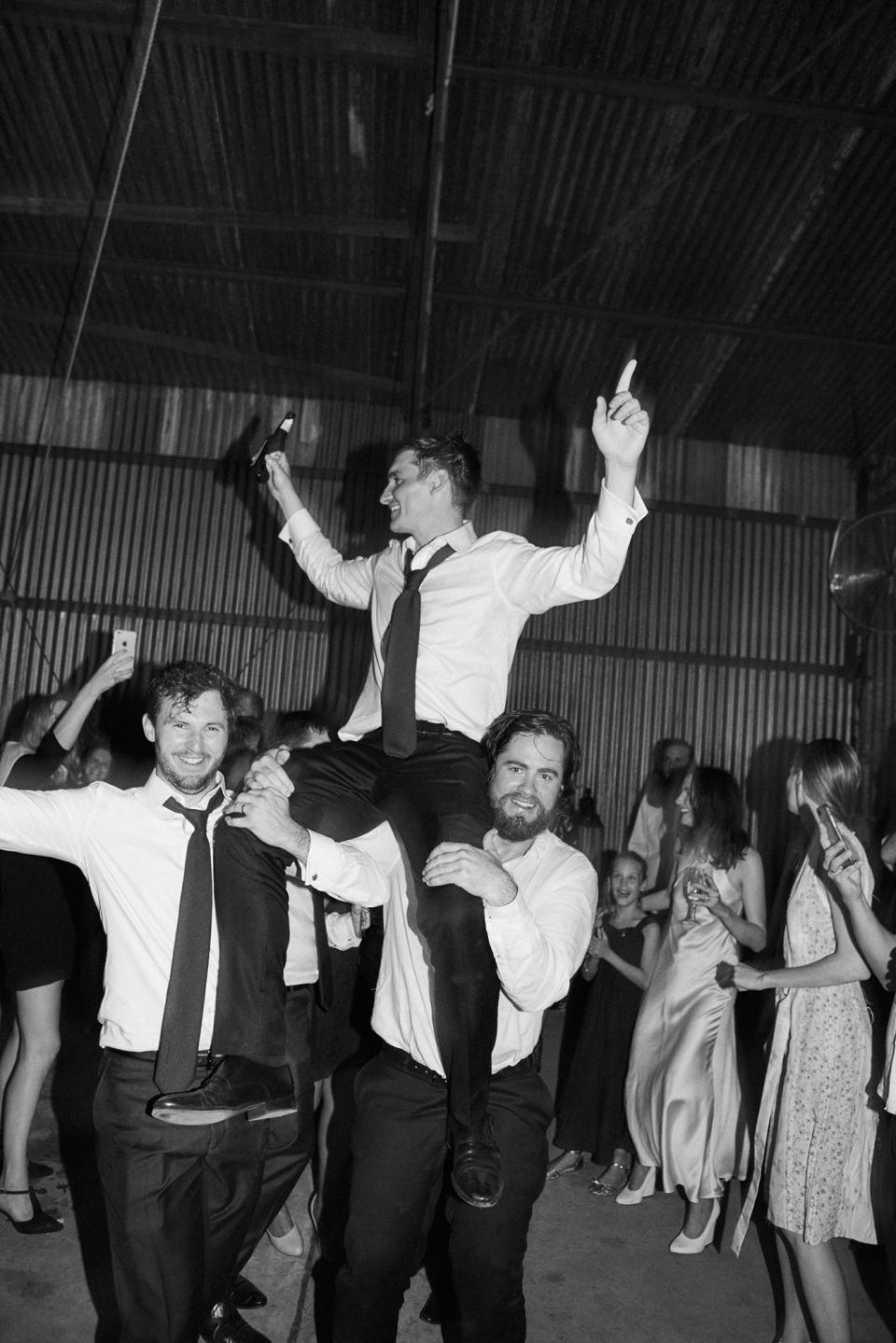 Michael, his best man Brendo, and their friend Matt.