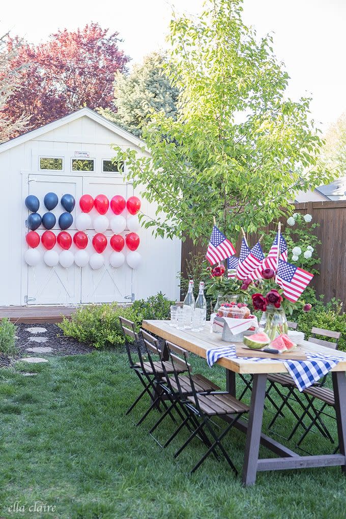 fourth of july balloon flag