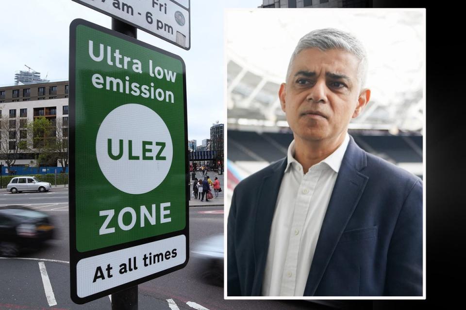 Sadiq Khan’s flagship Ulez expansion is at stake in a High Court showdown (ES Composite)