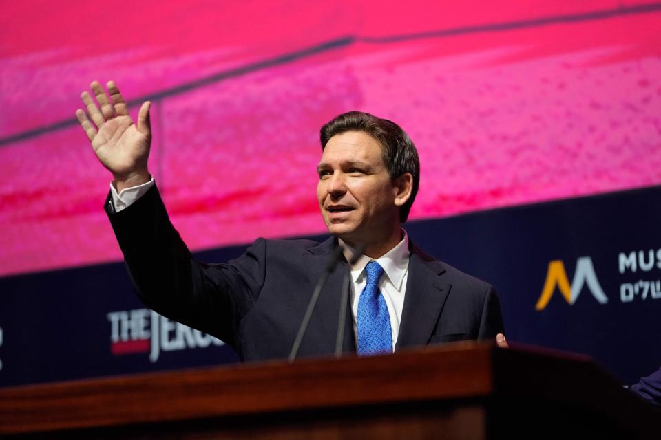 Florida Gov. Ron DeSantis in Israel on April 27.