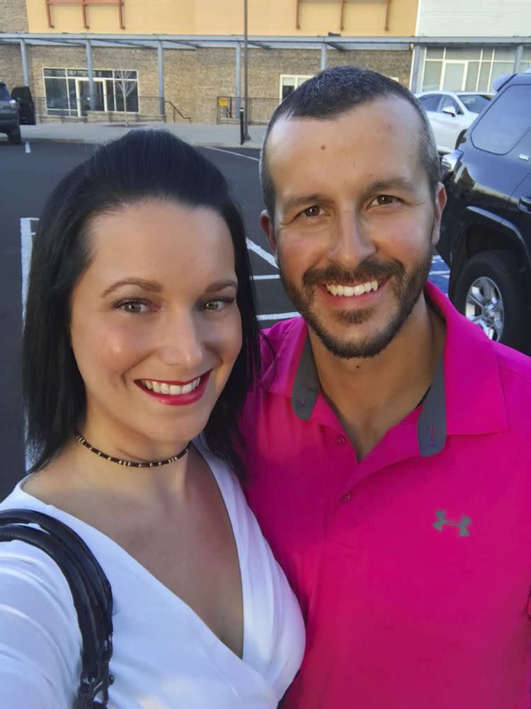 From left: Shanann and Chris Watts