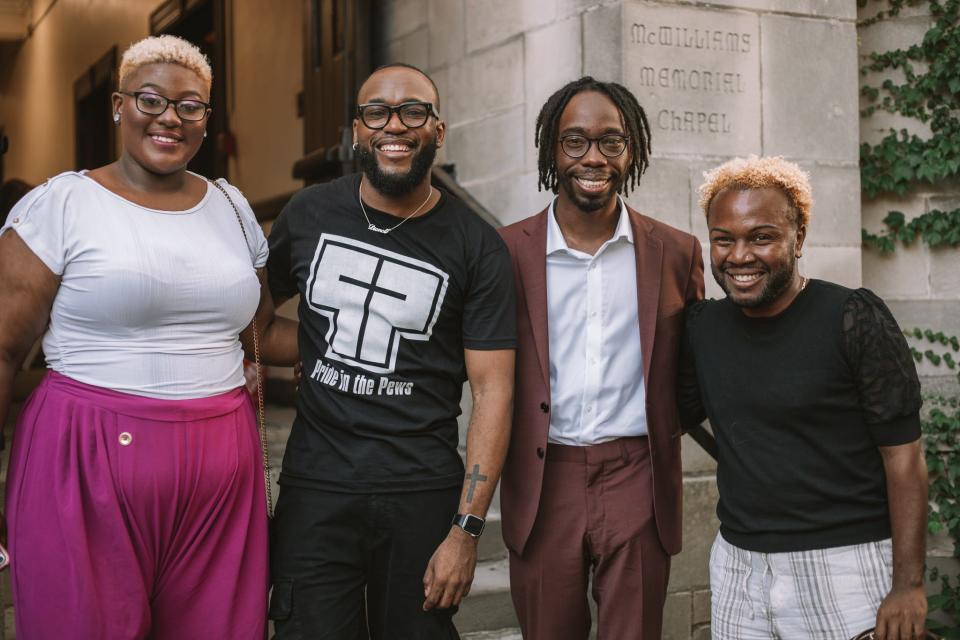 Don Abram, second from right, started Pride in the Pews from his experience entering the pulpit as a queer teen from the south side of Chicago.