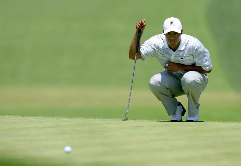 One of the putters used by Tiger Woods in 1996, the year he turned professional, was one of Amit Patel's acquisitions.  (Photo: Corey Sipkin/NY Daily News Archive via Getty Images)