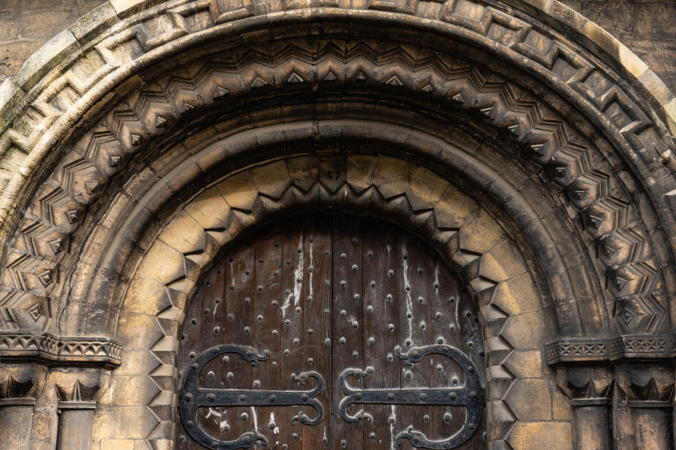 Photo of a church door taken with the Nikon Z f