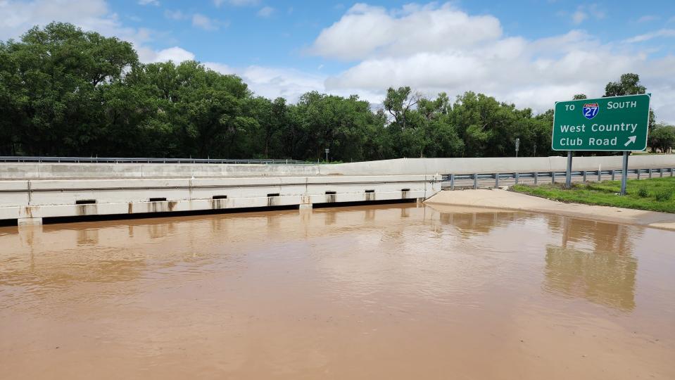 Draw rising to concerning levels Thursday near Country Club Road off Interstate 27 in Canyon.