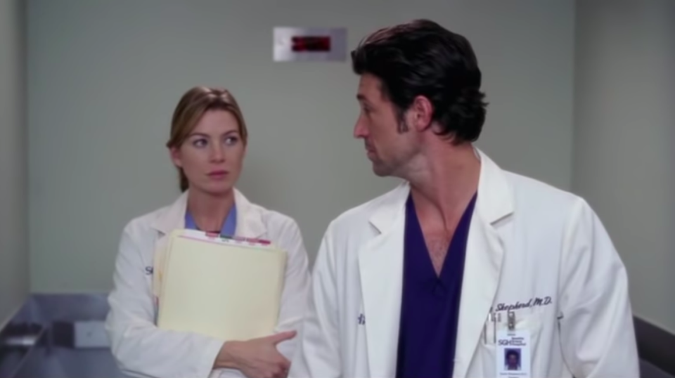<div><p>"Their relationship started with Derek withholding some pretty important info. Then he chose another woman over her and slut-shamed her for the relationships she had after he gave up on her. Derek blamed Meredith for a lot of his own mistakes, but damn I’ll ship them for the rest of my life! When he proposed in the elevator with the X-rays from the cases they’ve worked on together...don’t talk to me!"</p><p>—<a href="https://www.buzzfeed.com/jessicalucashinz" rel="nofollow noopener" target="_blank" data-ylk="slk:jessicalucashinz;elm:context_link;itc:0;sec:content-canvas" class="link ">jessicalucashinz</a></p></div><span> ABC</span>
