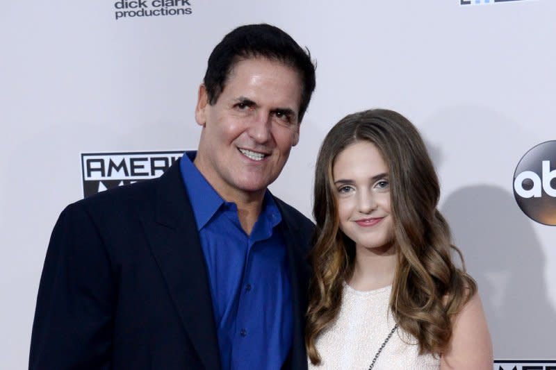 Mark Cuban (L) and daughter Alexis Sofia Cuban attend the American Music Awards in 2016. File Photo by Jim Ruymen/UPI